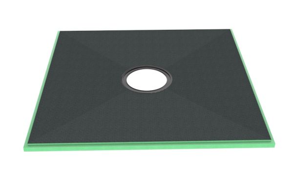 [HBLPSP3636] Hydroblok Standard Drain Shower Pans (Low-Profile, Centre Drain, 36x36)