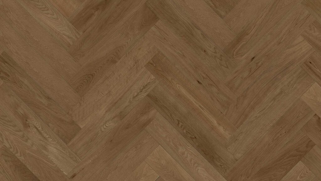 [FE-2030-OBD] EUROSTYLE Signature Brushed Herringbone - Select Grade Oak Bordeaux Matt Finish with Brushed Surface