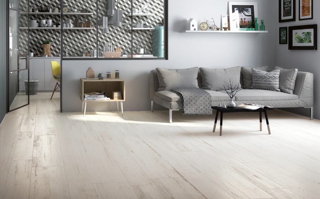 IMAC PIERWOOD White 20x120cm (8x48") Naturale RT Porcelain Tile (0155506)