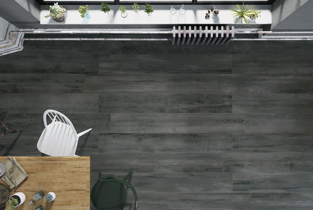 IMAC PIERWOOD Black 20x120cm (8x48") Naturale RT Porcelain Tile (0155581)